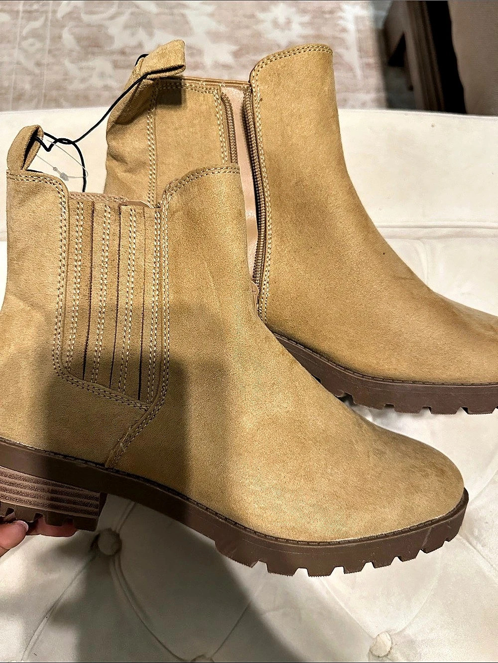 Time & Tru Side-Zip Ankle Boots in Brown US 9 NWT